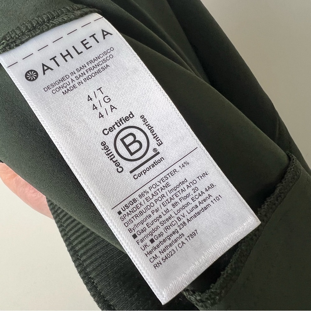 Athleta BROOKLYN MID RISE ANKLE UTILITY PANT 4 Tall Olive Green - Picture 8 of 11
